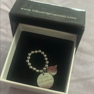 Silver expandable ring by Italian brand “10 buoni propositi”